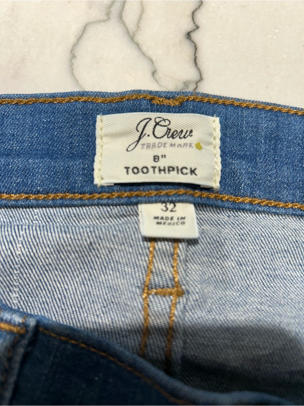 J. Crew Toothpick Skinny Jeans in Medium Blue Denim